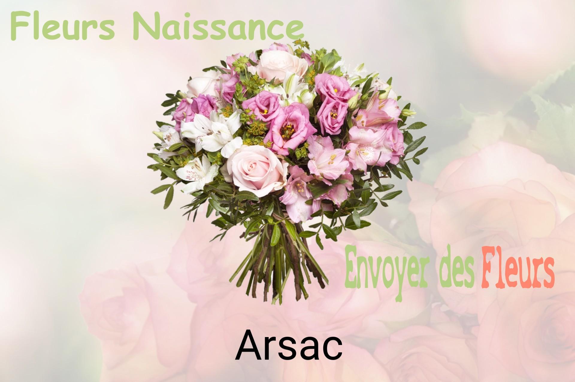 Bouquet de fleurs de naissance livré à Arsac