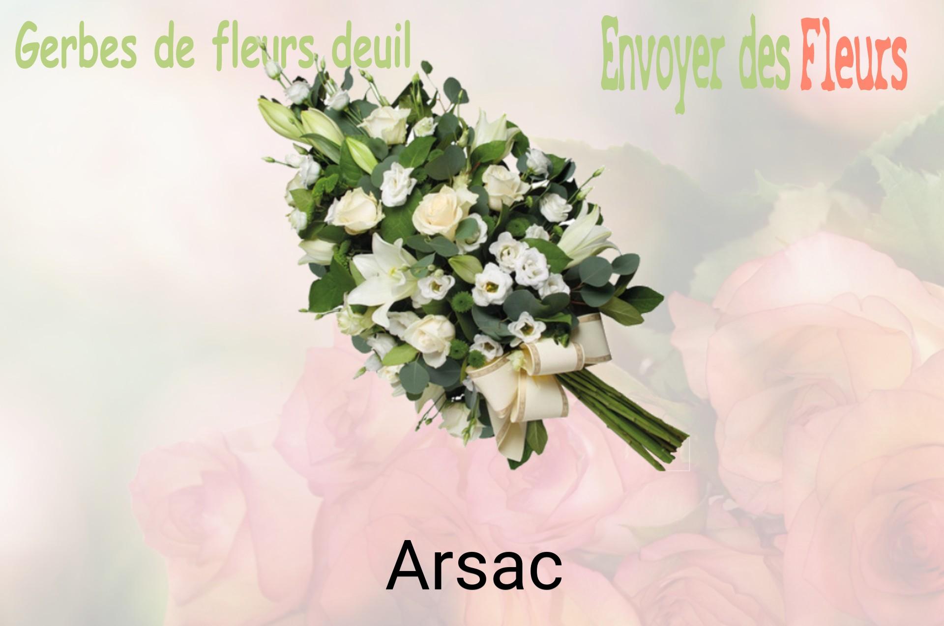 Gerbe de fleurs de deuil livrée à Arsac
